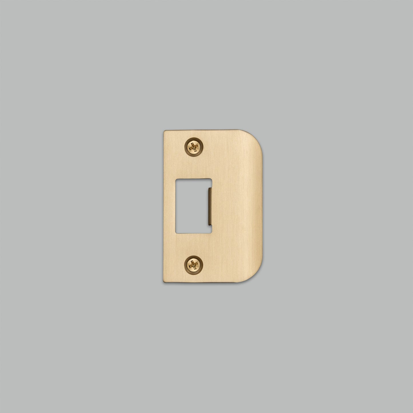 STRIKE PLATE KIT / D SHAPED / STANDARD DOOR / BRASS