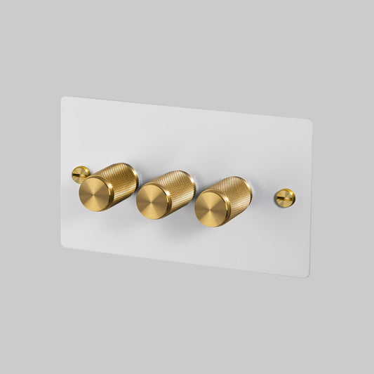 3G DIMMER / 120W / WHITE / BRASS