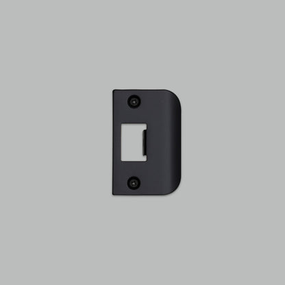 STRIKE PLATE KIT / D SHAPED / STANDARD DOOR / BLACK