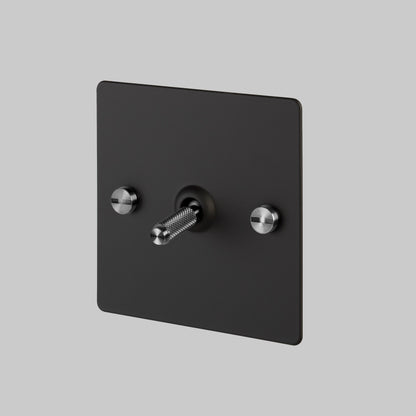 1G INTERMEDIATE TOGGLE SWITCH / BLACK / STEEL