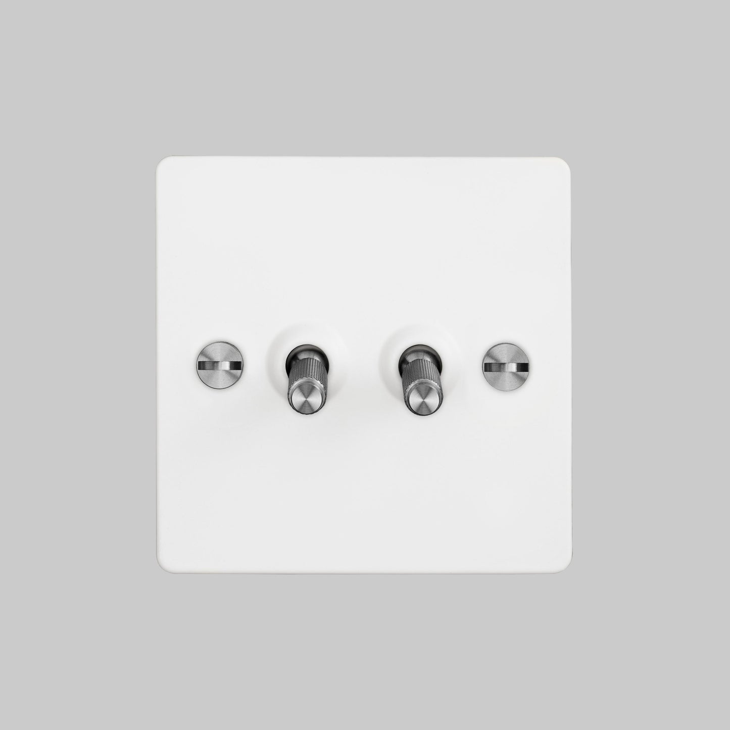 2G TOGGLE SWITCH / WHITE / STEEL