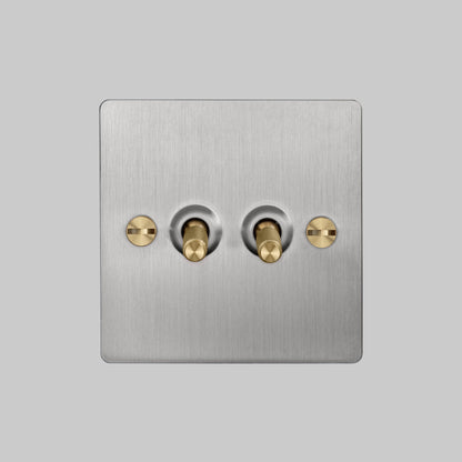 2G TOGGLE SWITCH / STEEL / BRASS