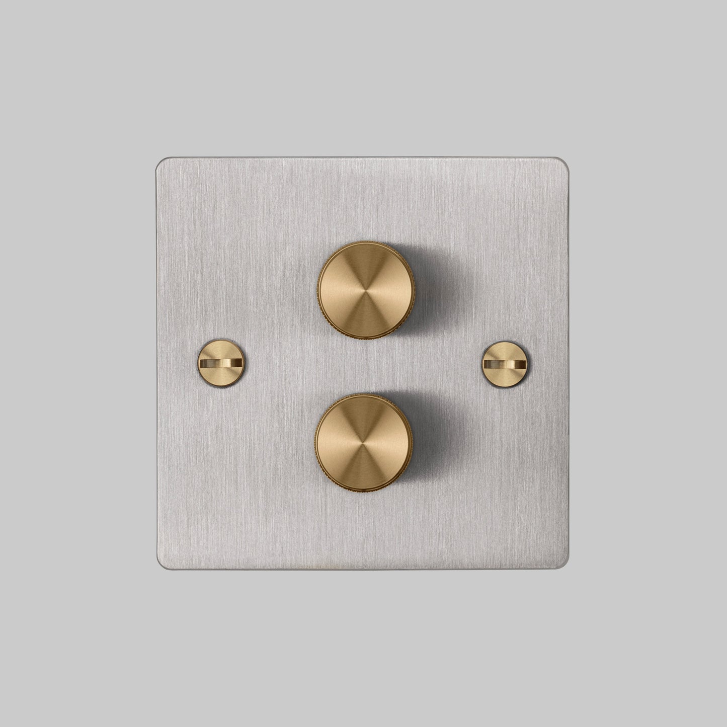 2G DIMMER / 120W / STEEL / BRASS