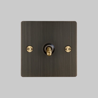 1G INTERMEDIATE TOGGLE SWITCH / SMOKED BRONZE / BRASS