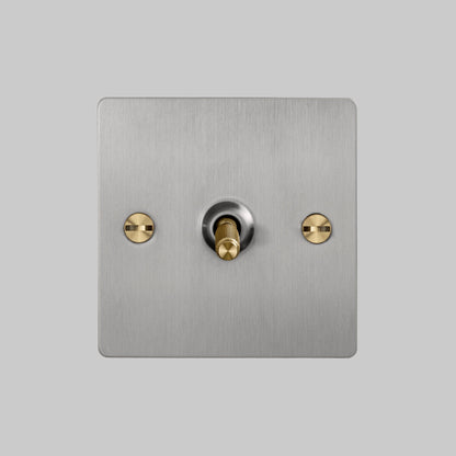 1G INTERMEDIATE TOGGLE SWITCH / STEEL / BRASS