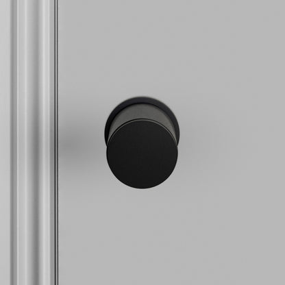 DOOR KNOB / CROSS / BLACK