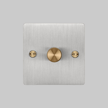 1G DIMMER / 120W / STEEL / BRASS