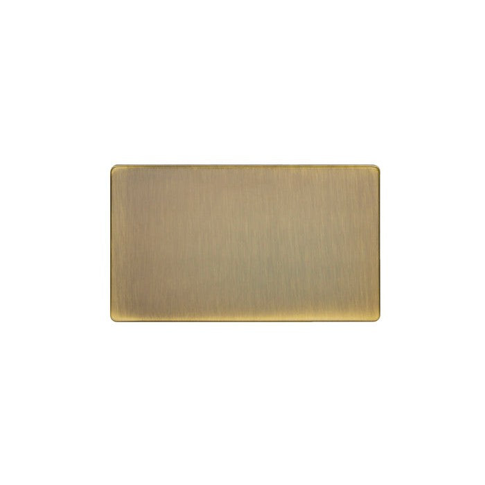 Concealed 3mm Double Blank Plate - Antique Brass