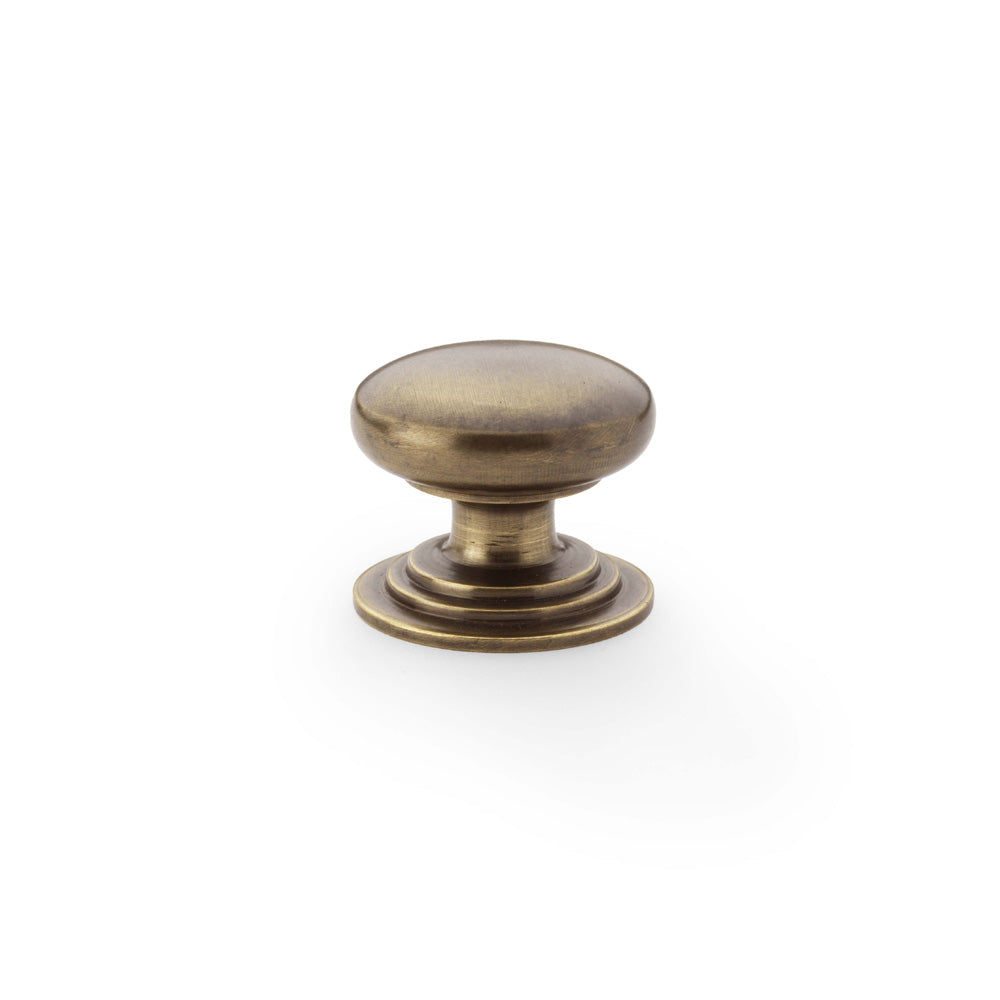 Waltz Round Cupboard Knob on Stepped Rose