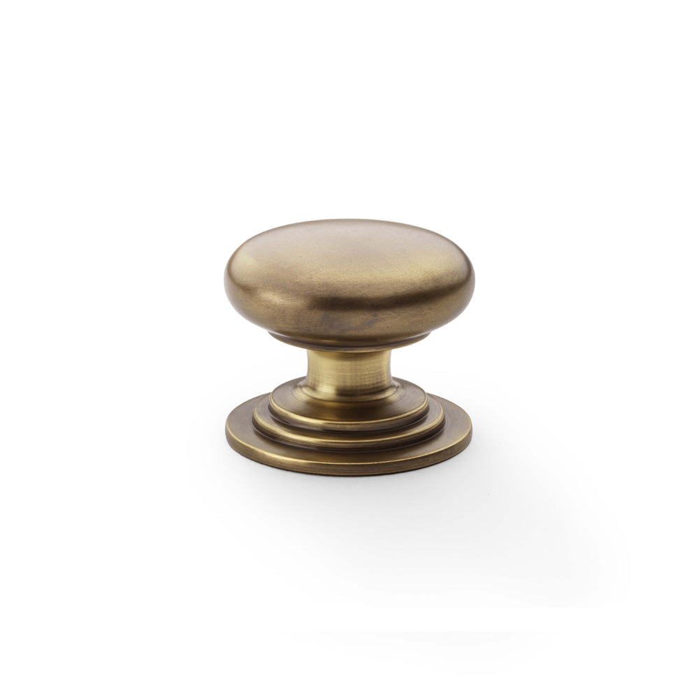 Waltz Round Cupboard Knob on Stepped Rose