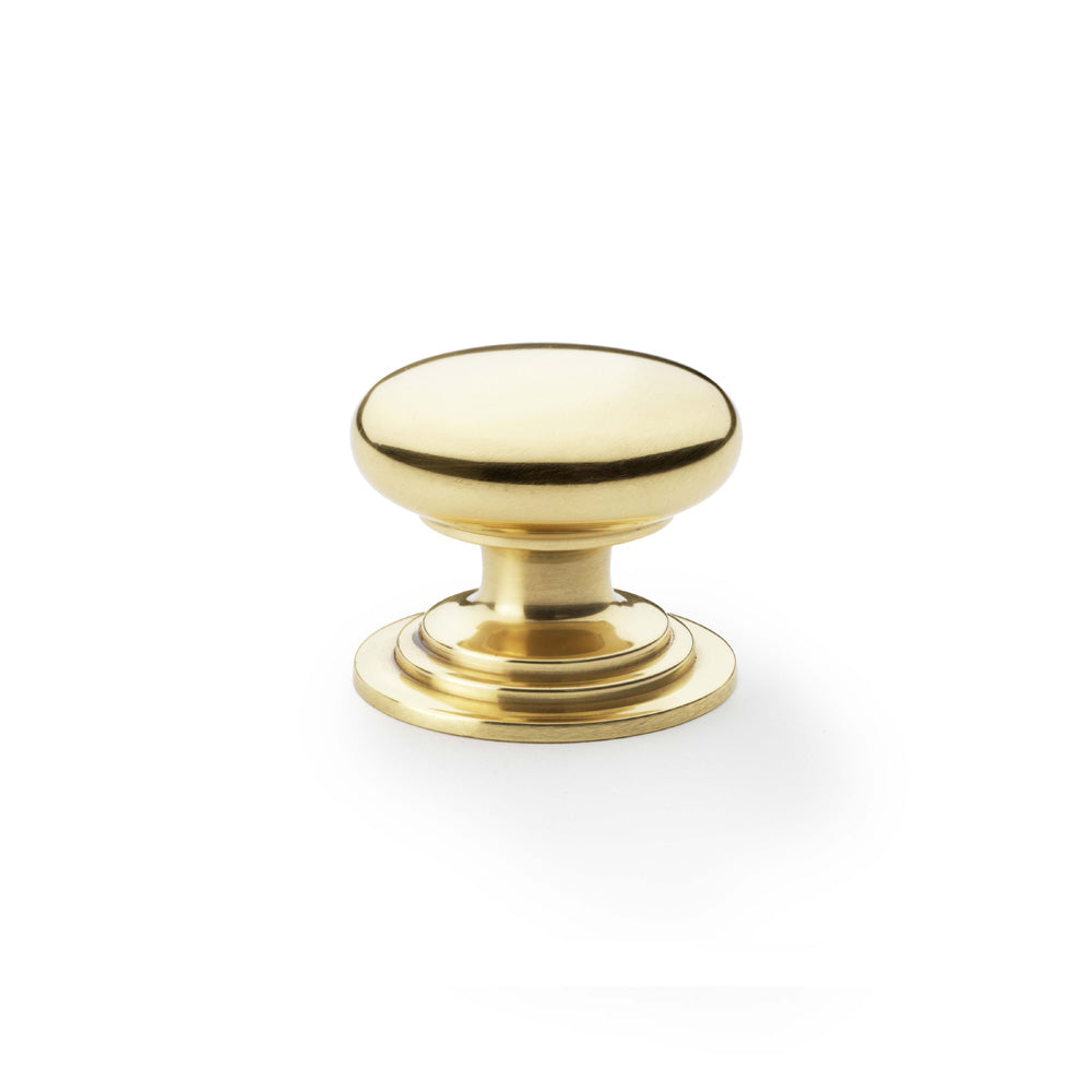 Waltz Round Cupboard Knob on Stepped Rose