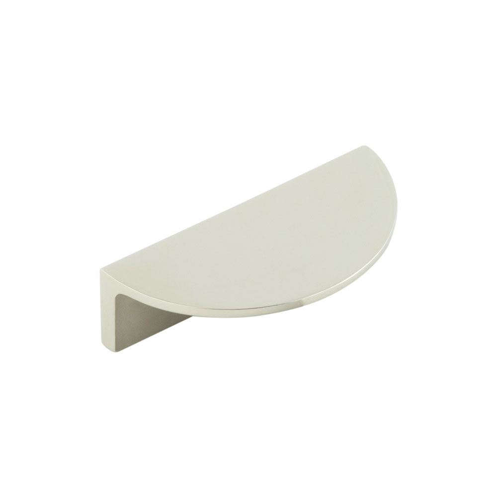 Burlington Half Moon Edge Pull Handles - 80mm / Polished Nickel