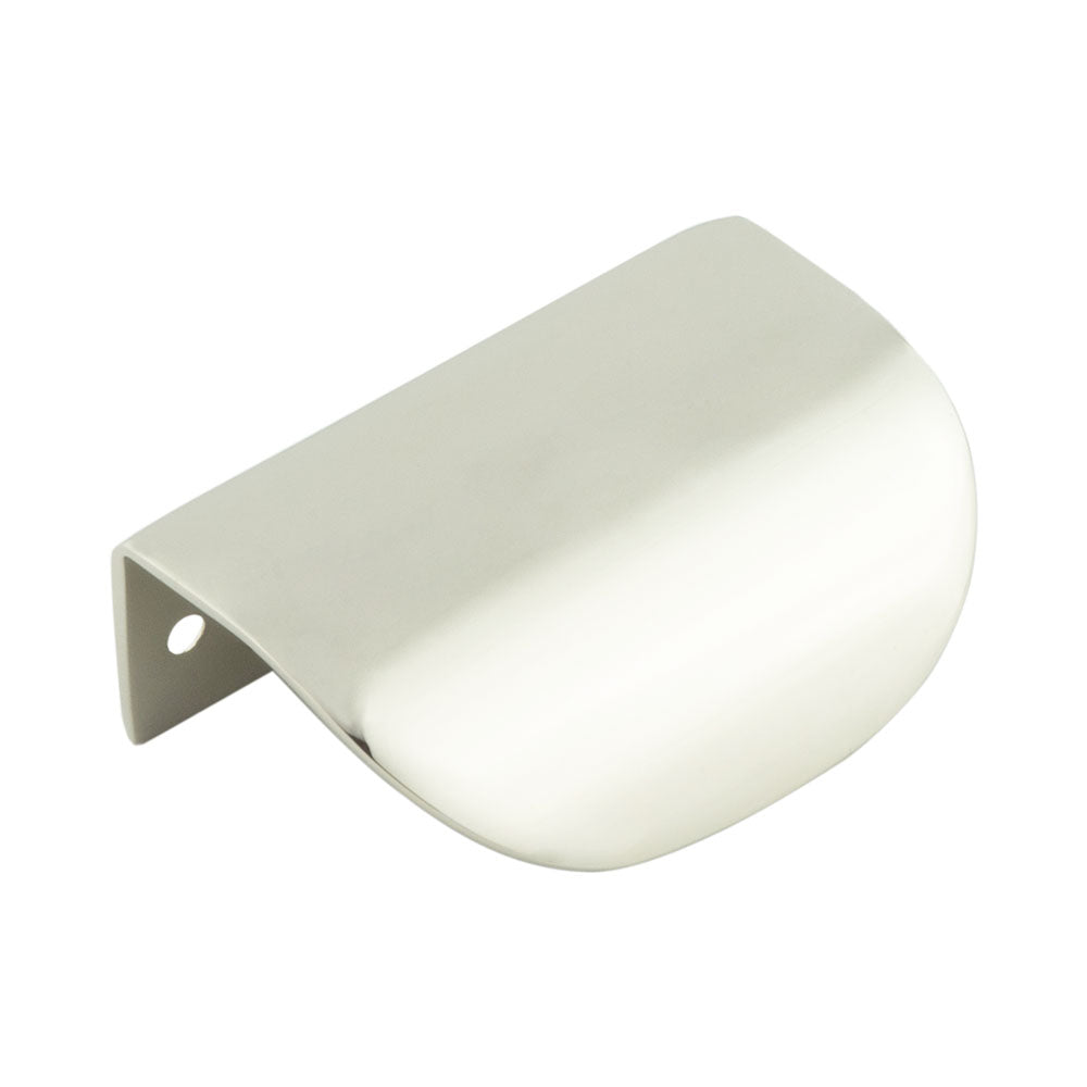 Burlington Arched Edge Pull Handles - 75mm / Polished Nickel