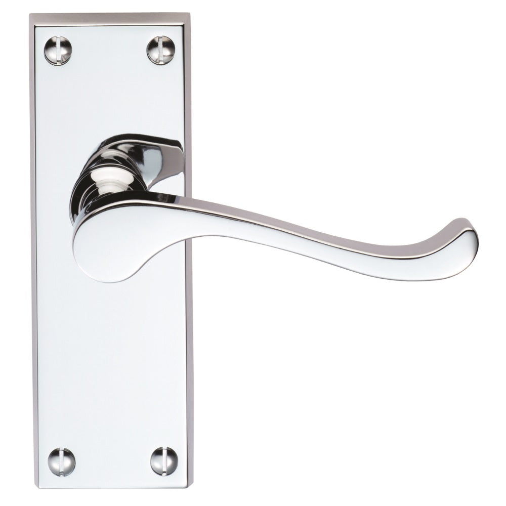 Victorian Scroll Lever on Short Latch Backplate