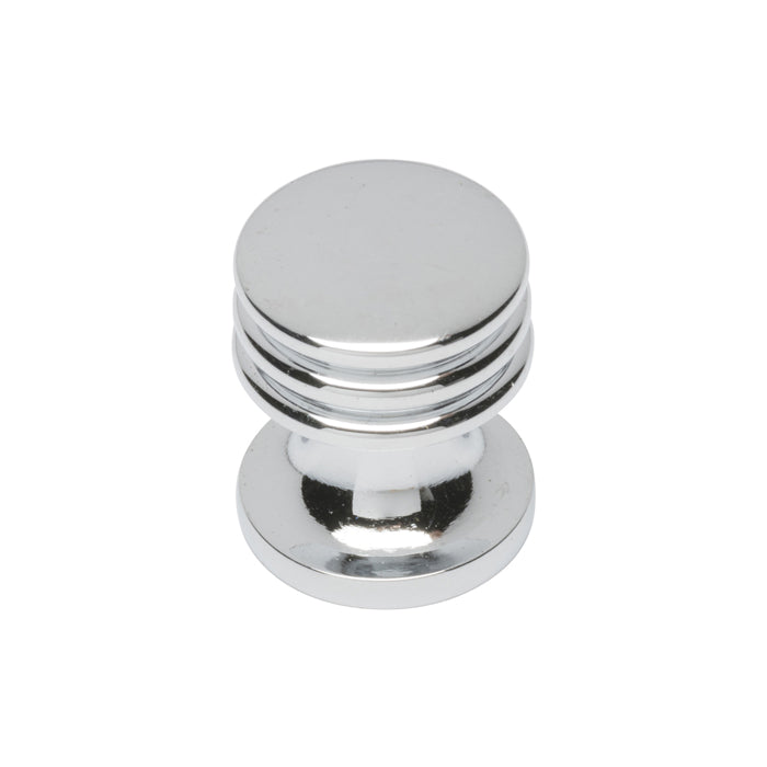 Ringed Knob Polished Chrome