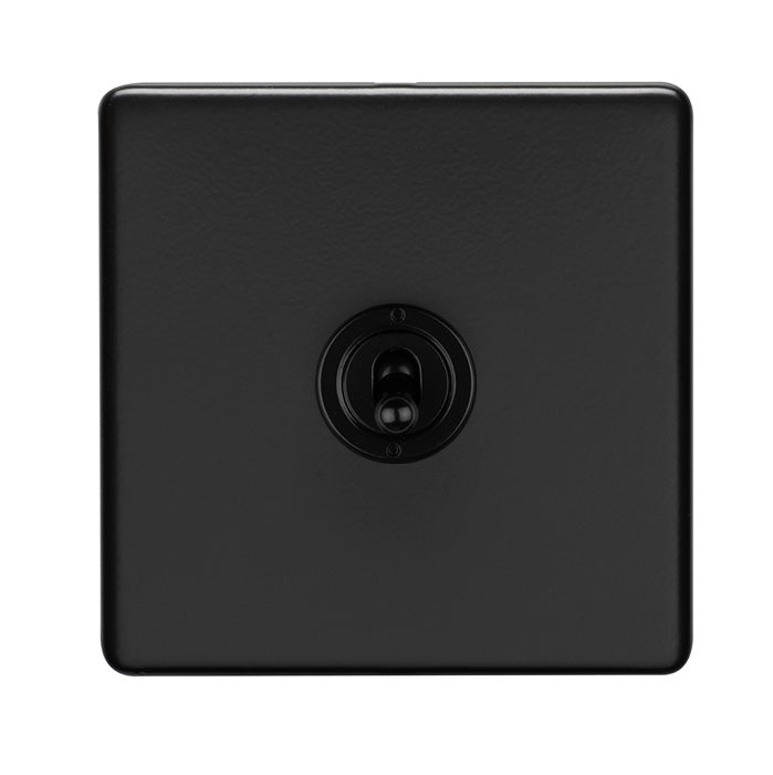 1 Gang 10Amp 2Way Toggle Switch - Matt Black