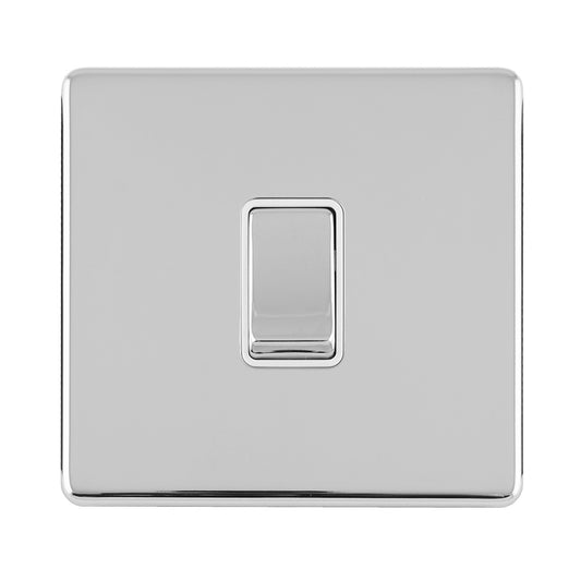 Concealed 3mm 1 Gang Intermediate Switch - Polished Chrome