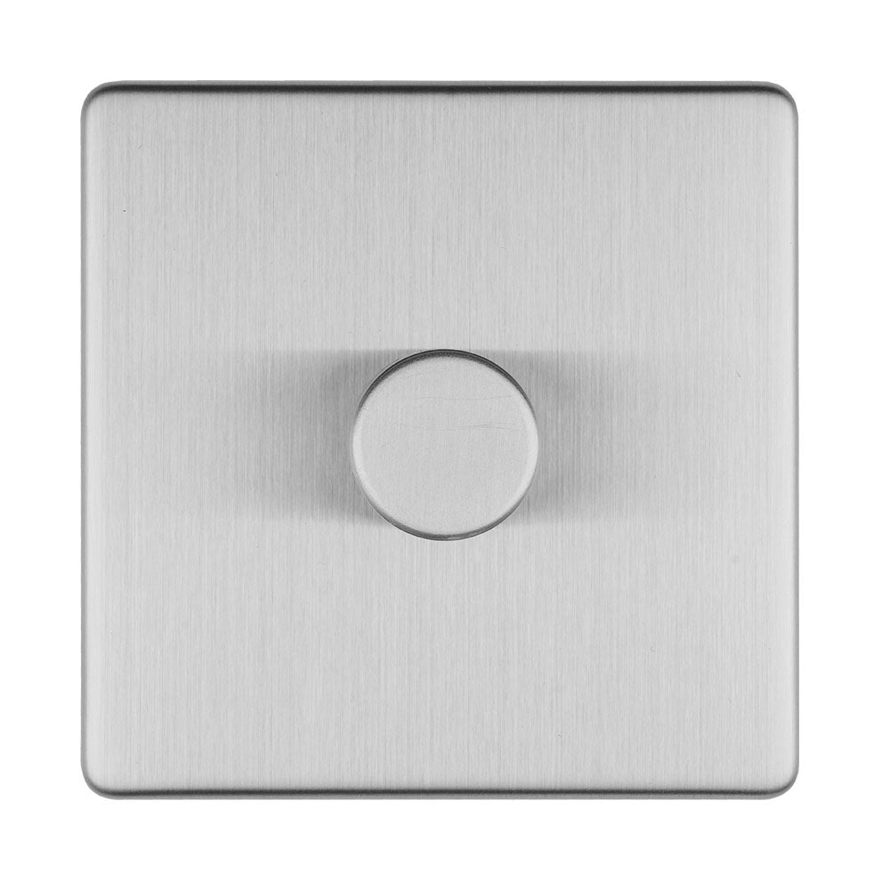 Concealed 3mm 1 Gang Led Push On Off 2Way Dimmer - Stainless Steel