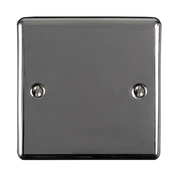 Enhance Decorative Single Blank Plate - Black Nickel