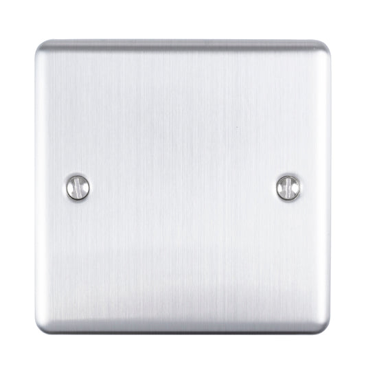 Enhance Decorative Single Blank Plate - Satin Stainless