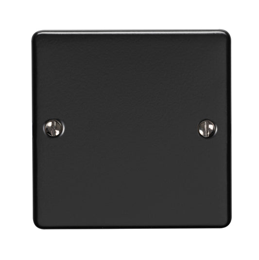 Enhance Decorative Single Blank Plate - Matt Black