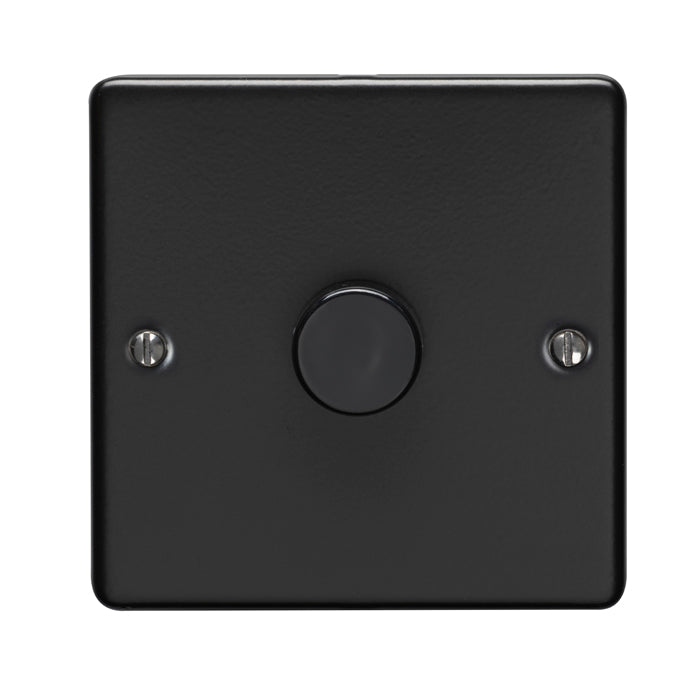 Enhance Decorative 1 Gang Dimmer - Matt Black