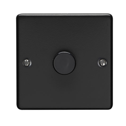 Enhance Decorative 1 Gang Dimmer - Matt Black