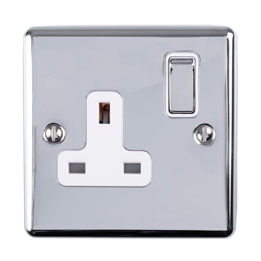 Enhance Decorative 1 Gang Socket - Polished Chrome