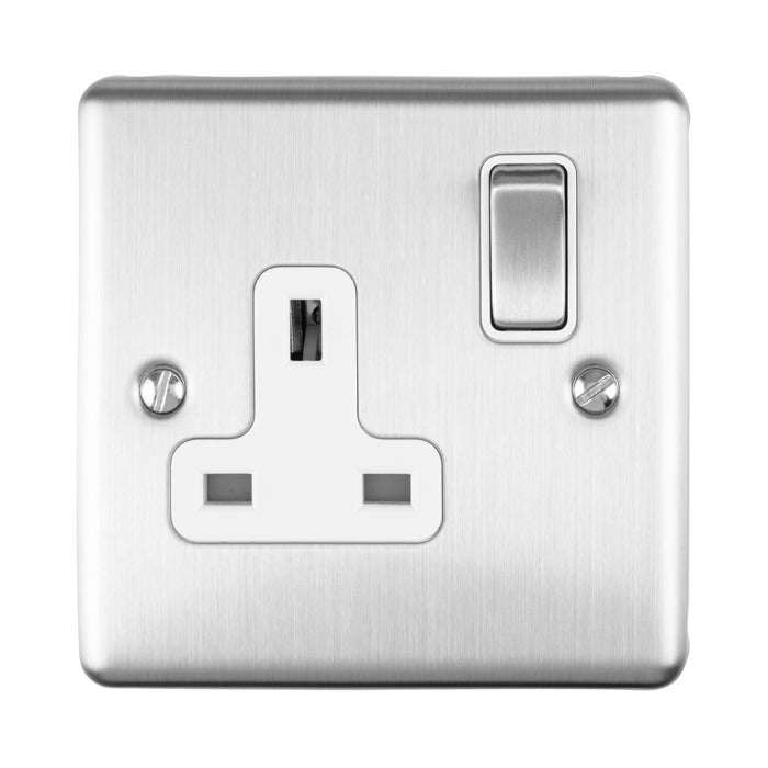 Enhance Decorative 1 Gang Socket - Satin Stainless