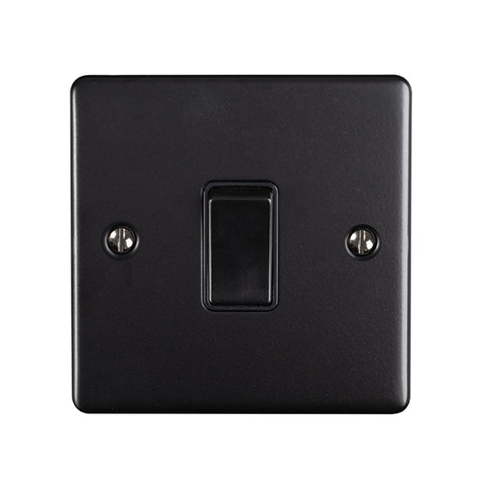 Enhance Decorative 1 Gang Switch - Matt Black