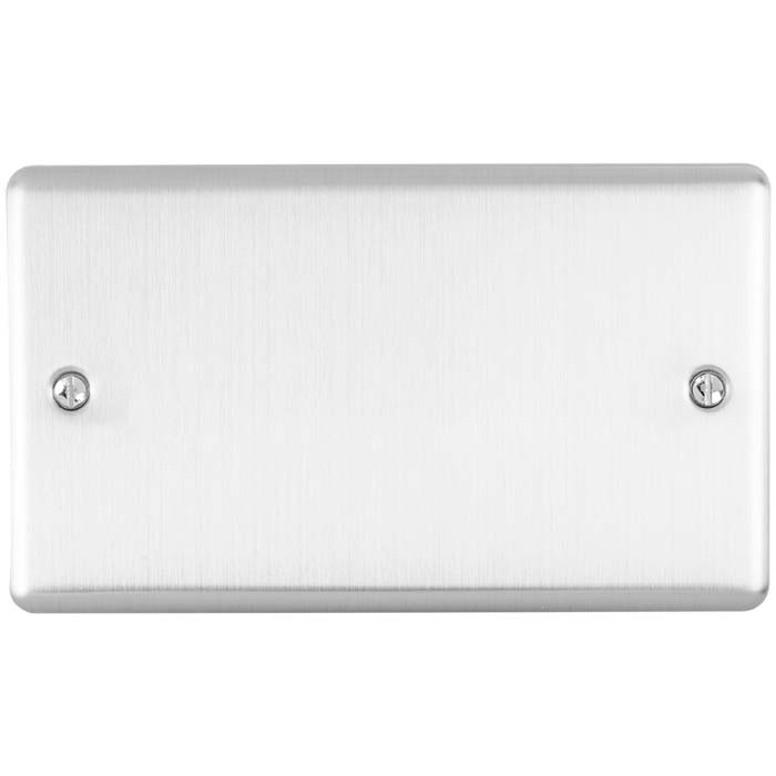 Enhance Decorative Double Blank Plate - Satin Stainless