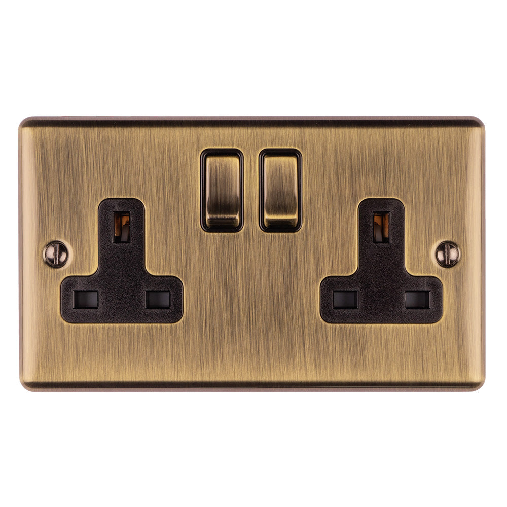 Enhance Decorative 2 Gang Socket - Antique