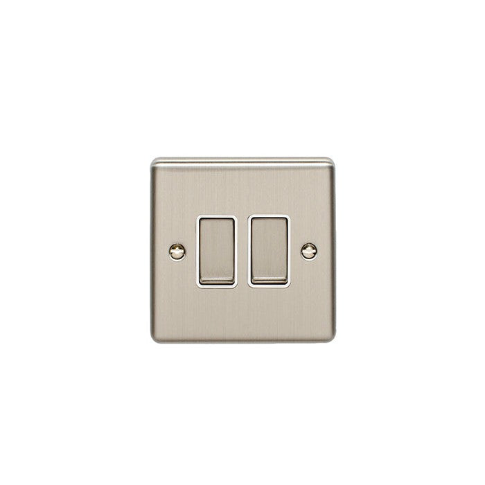 Enhance Decorative 2 Gang Switch - Satin Stainless