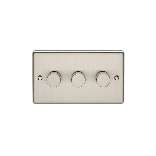 Enhance Decorative 3 Gang Dimmer - Satin Stainless