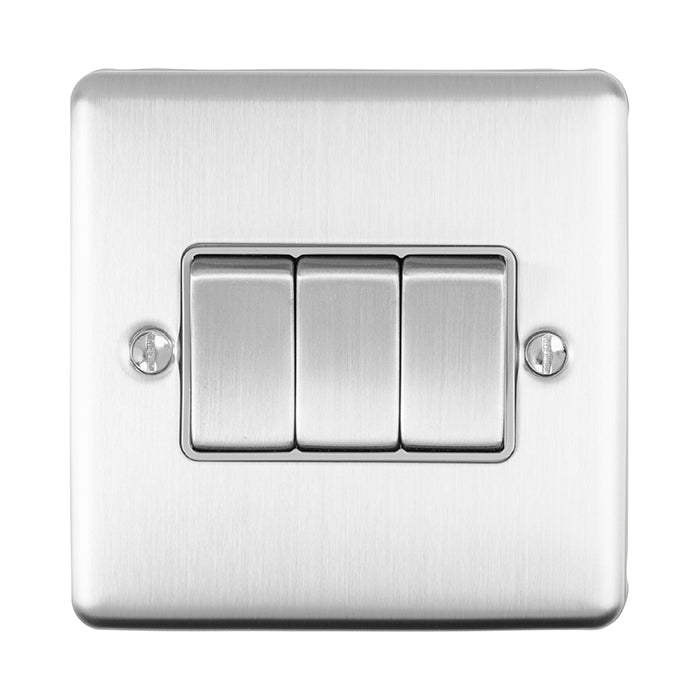 Enhance Decorative 3 Gang Switch - Satin Stainless