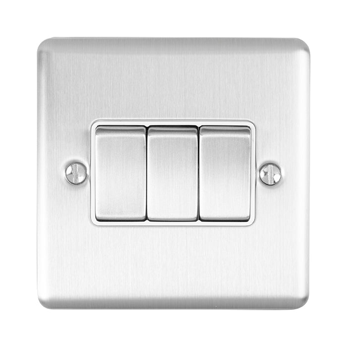 Enhance Decorative 3 Gang Switch - Satin Stainless