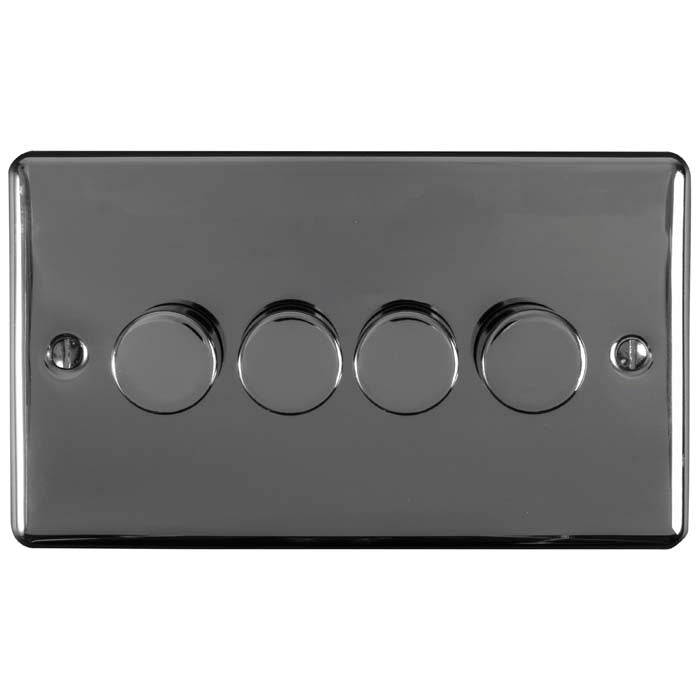 Enhance Decorative 4 Gang Dimmer - Black Nickel