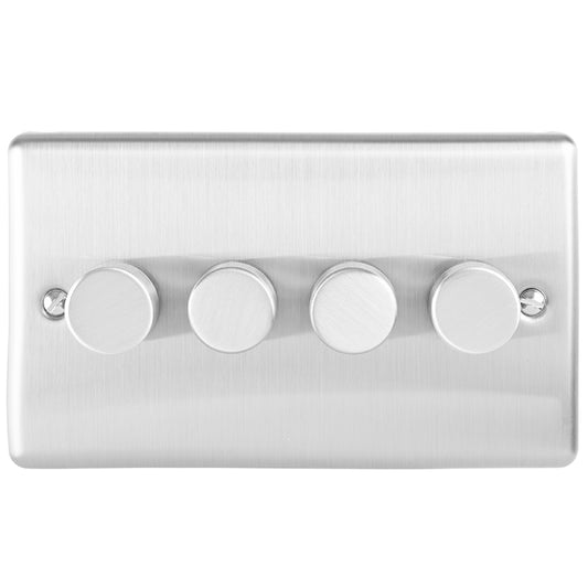 Enhance Decorative 4 Gang Dimmer - Satin Stainless