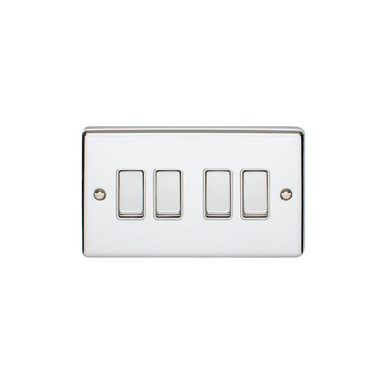 Enhance Decorative 4 Gang Switch - Polished Chrome