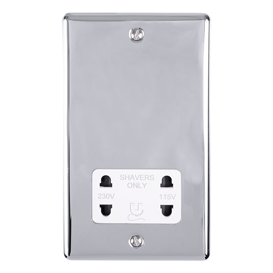 Enhance Decorative Shaver Socket - Polished Chrome