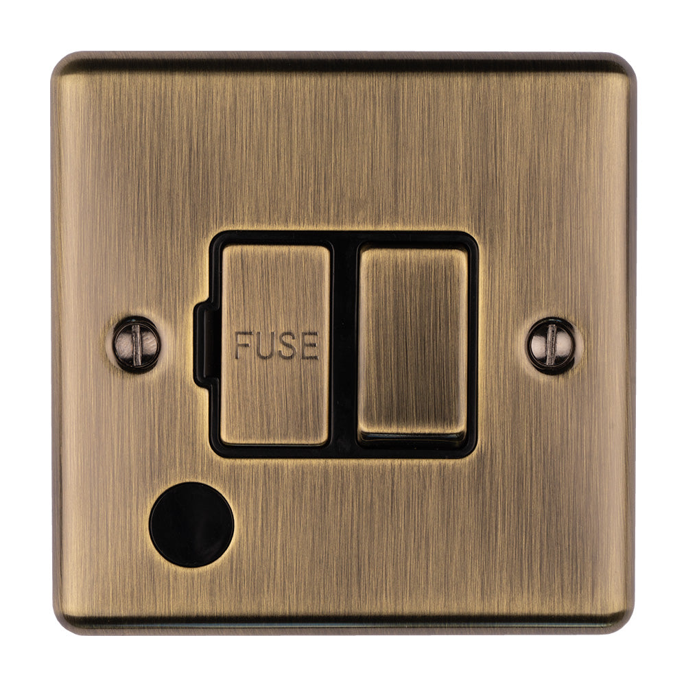 Enhance Decorative Switched Fuse Spur With Flex Outlet - Antique