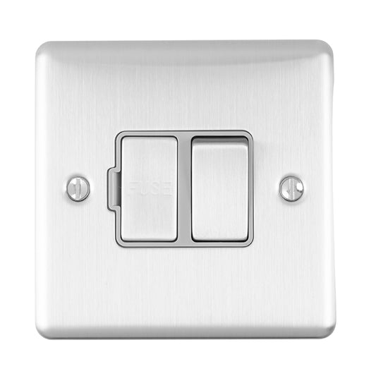 Enhance Decorative Switched Fuse Spur - Satin Stainless