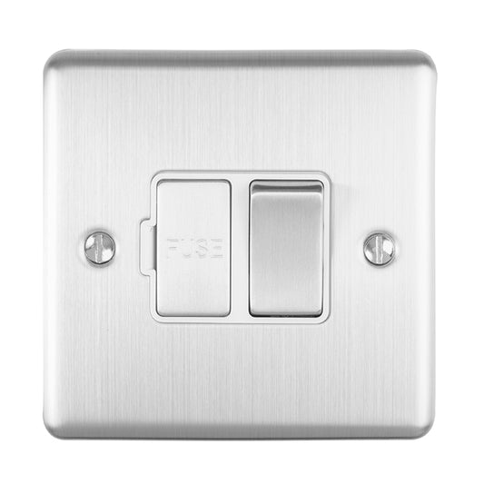 Enhance Decorative Switched Fuse Spur - Satin Stainless