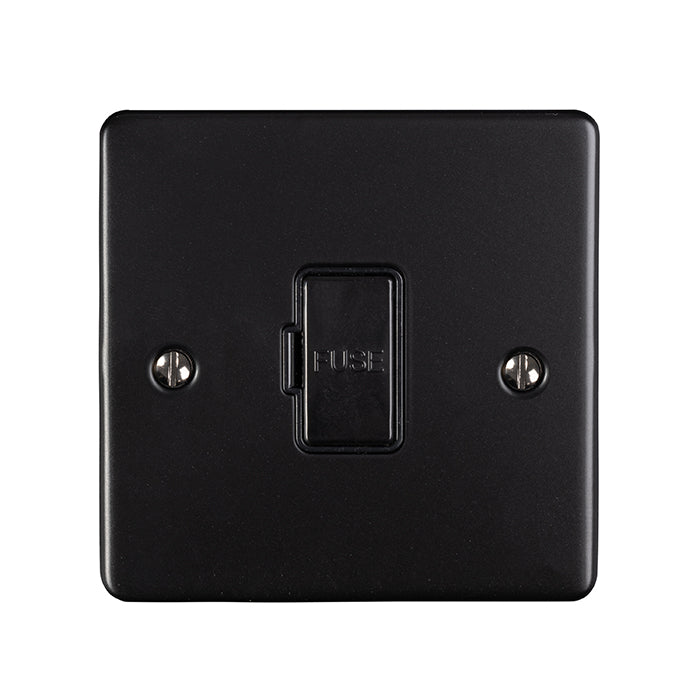 Enhance Decorative Unswitched Fuse Spur - Matt Black