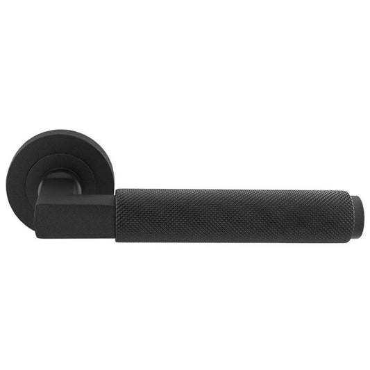 Terazzo Lever On Round Rose Matt Black