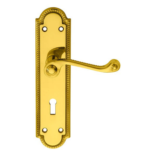 Georgian Lever on Shaped Lock Backplate