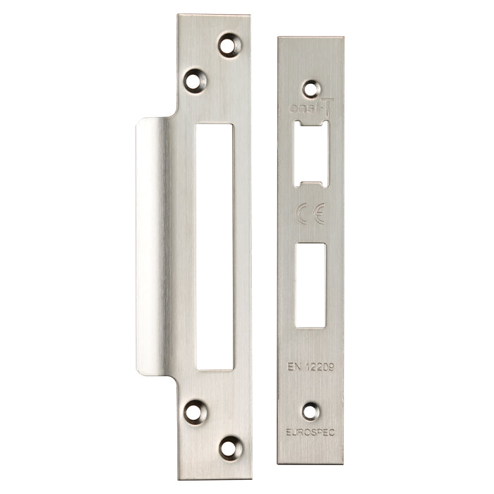Easi - T Forend Strike and Fixing Pack-Satin Stainless Steel-Square Forend
