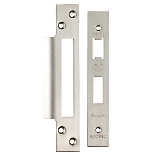 Easi - T Forend Strike and Fixing Pack-Satin Stainless Steel-Square Forend