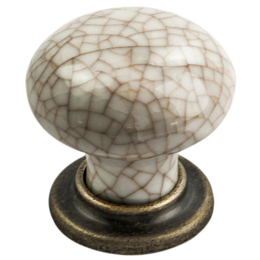 Porcelain Mushroom Pattern Knob 35mm