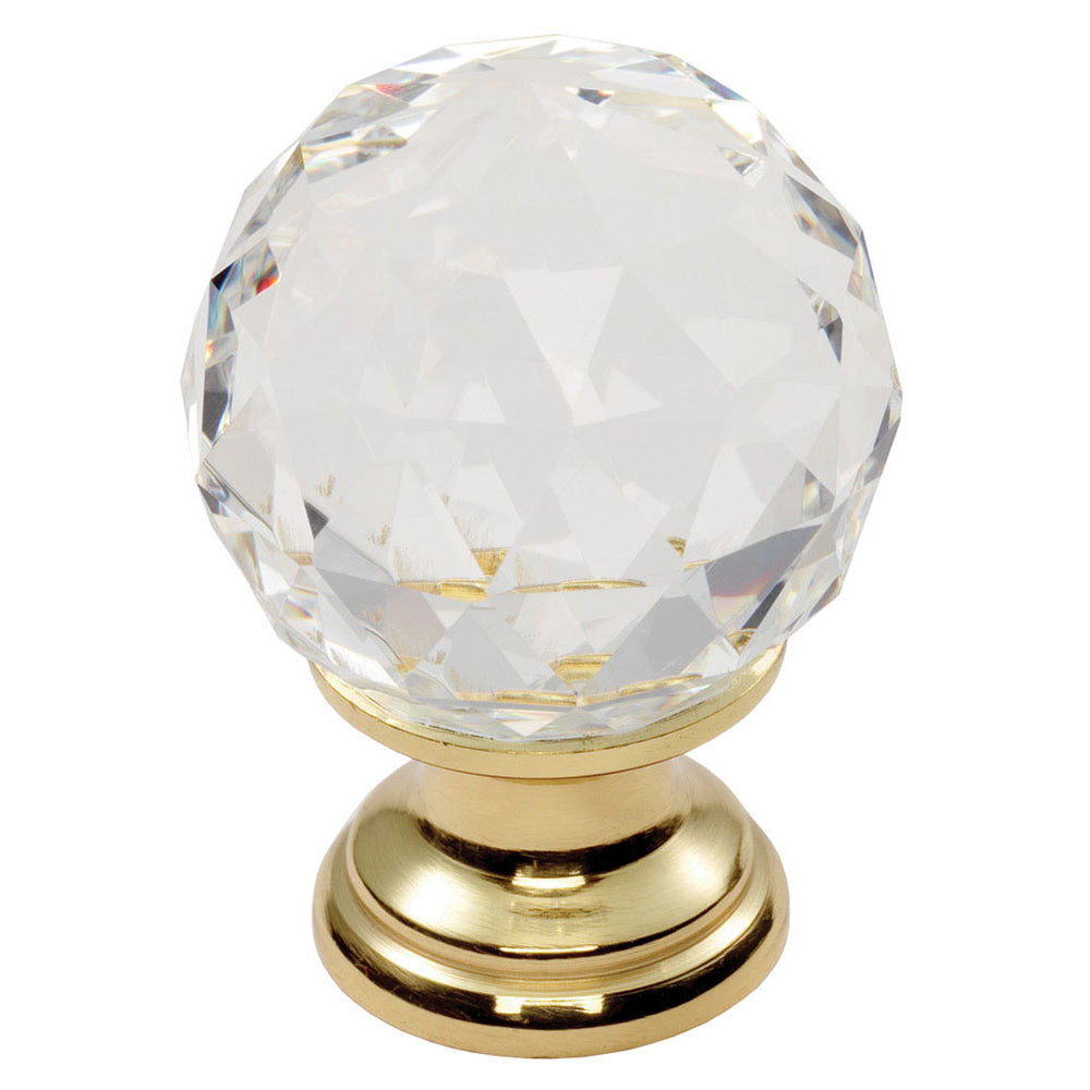 Clear Faceted Knob 35mm